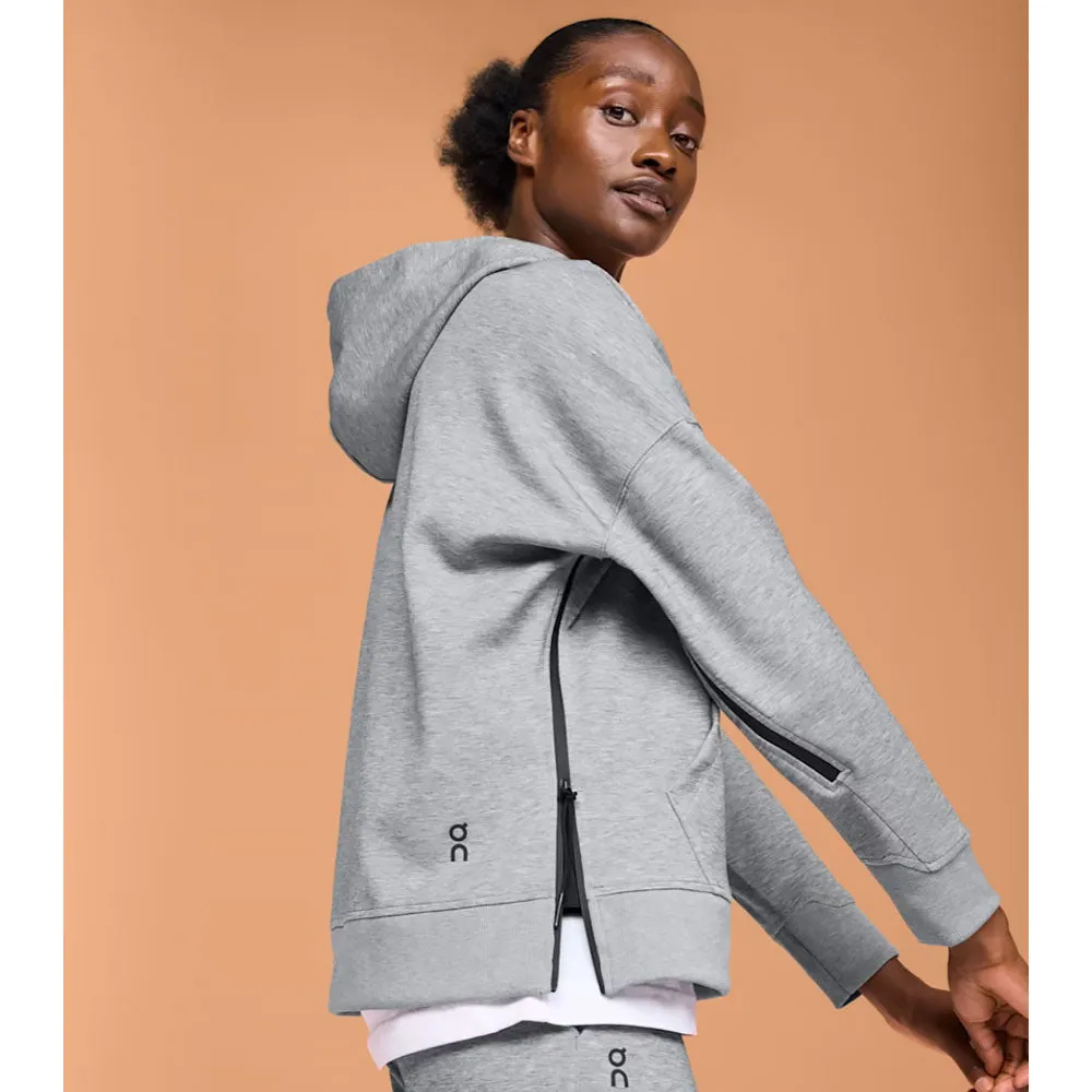 On Womens Hoodie - Grey On Cloud Shoes