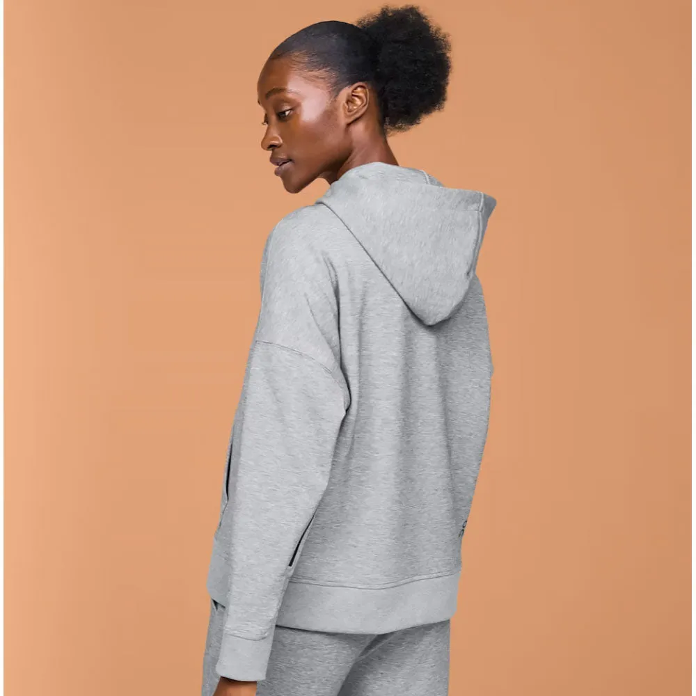 On Womens Hoodie - Grey On Cloud Shoes