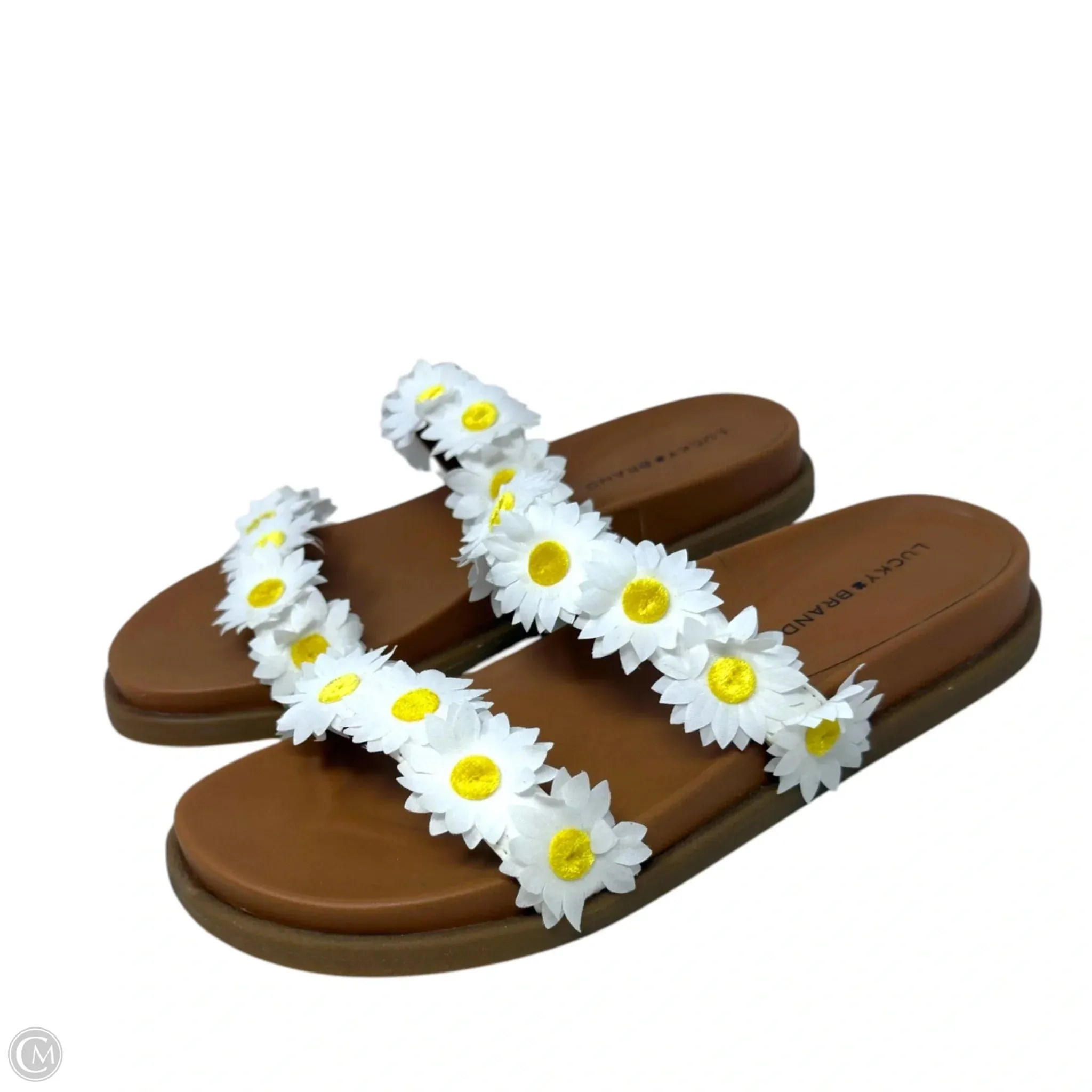 Pallyon Double Band Daisy Sandals By Lucky Brand In Floral Print, Size: 7