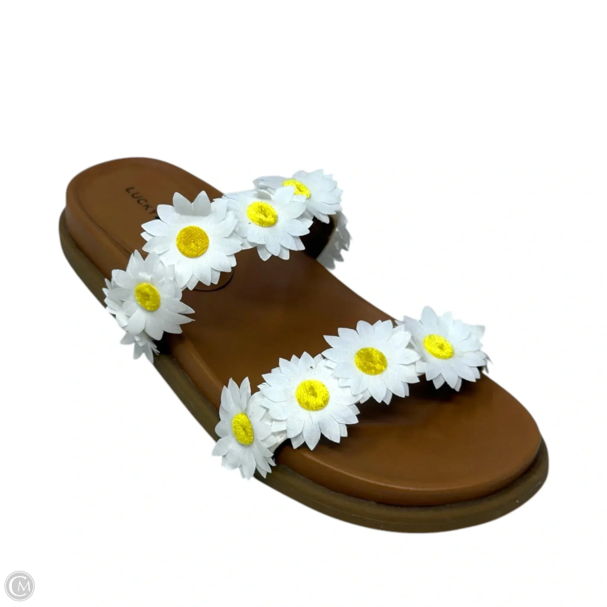 Pallyon Double Band Daisy Sandals By Lucky Brand In Floral Print, Size: 7