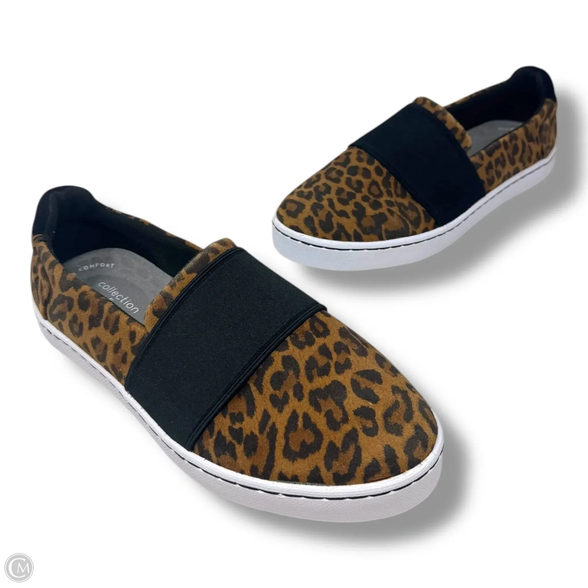 Pawley Wes Womens Suede Slip-On Sneakers By Clarks In Leopard Print, Size: 7 clarks