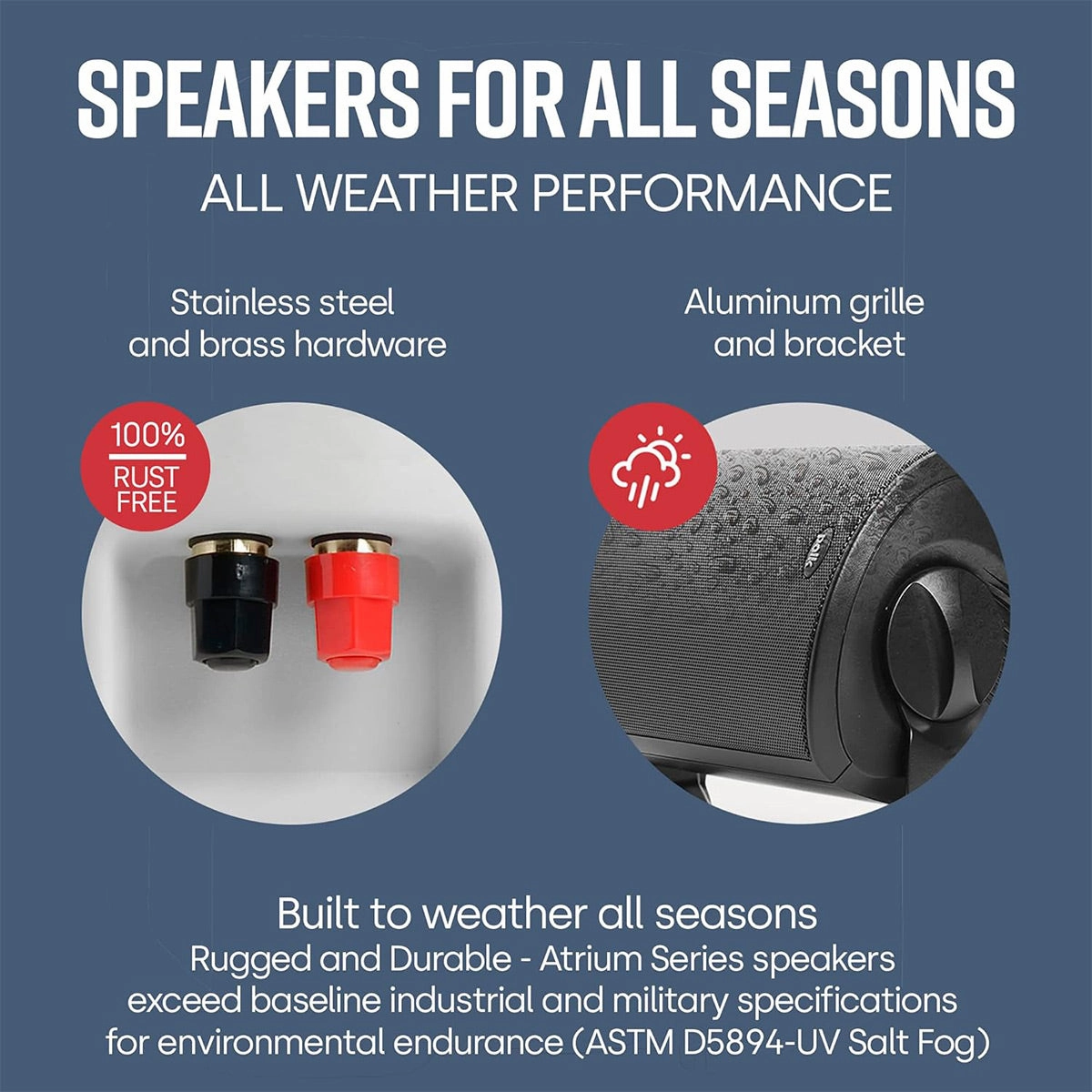 Polk Audio Atrium5 All-Weather Outdoor Loudspeakers - Pair (White)