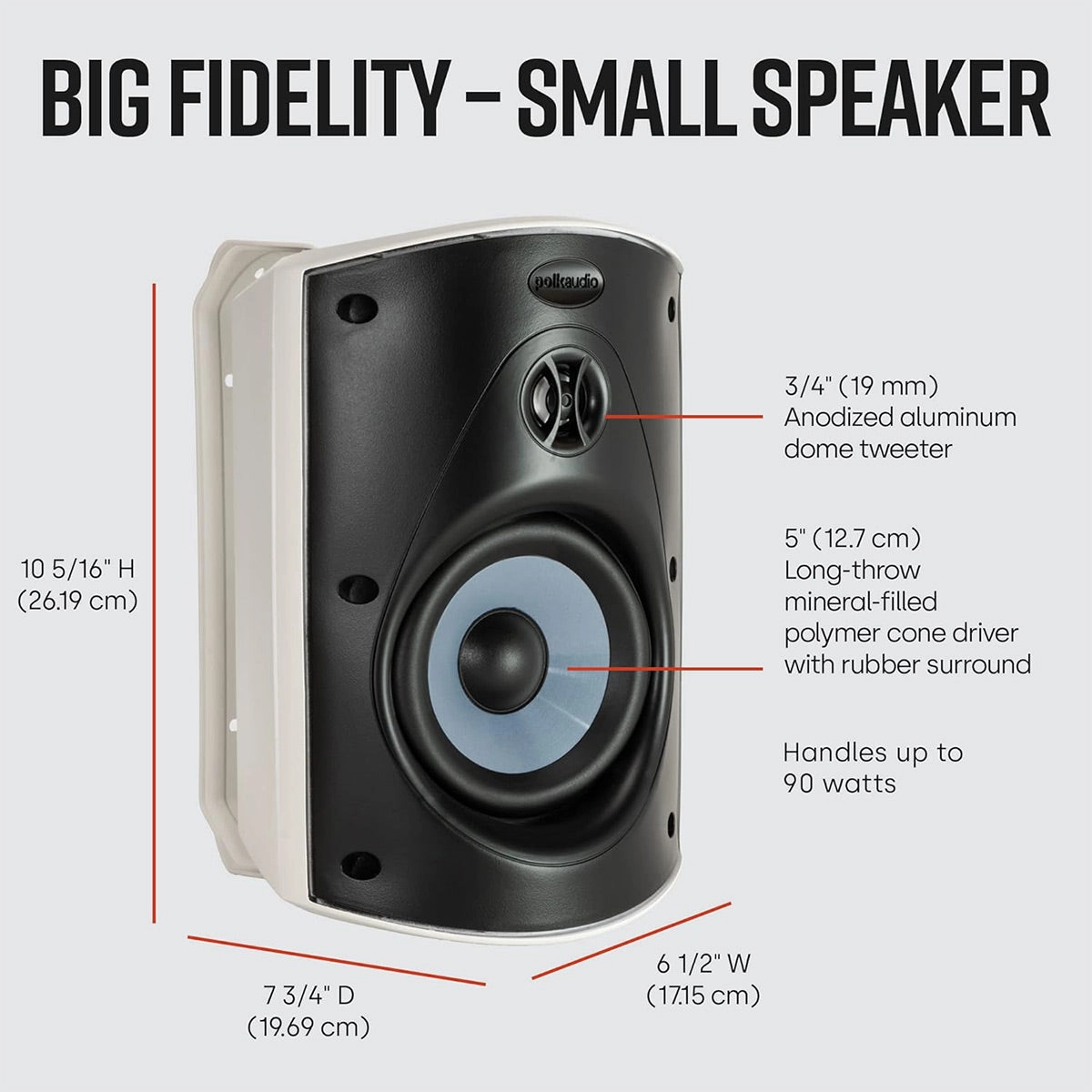 Polk Audio Atrium5 All-Weather Outdoor Loudspeakers - Pair (White)