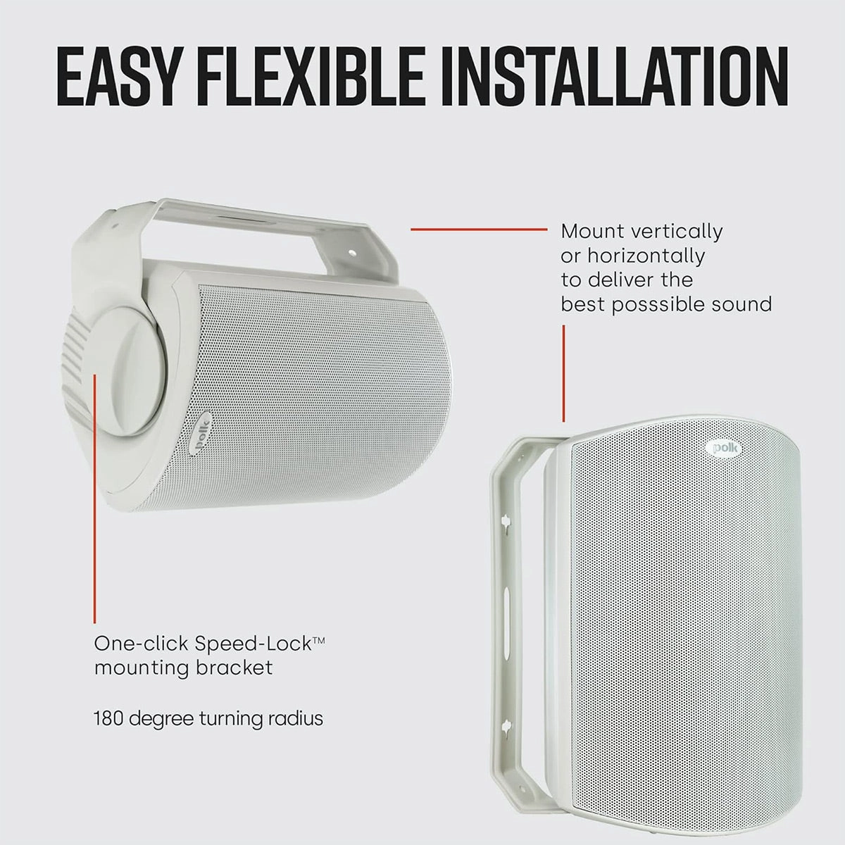 Polk Audio Atrium5 All-Weather Outdoor Loudspeakers - Pair (White)