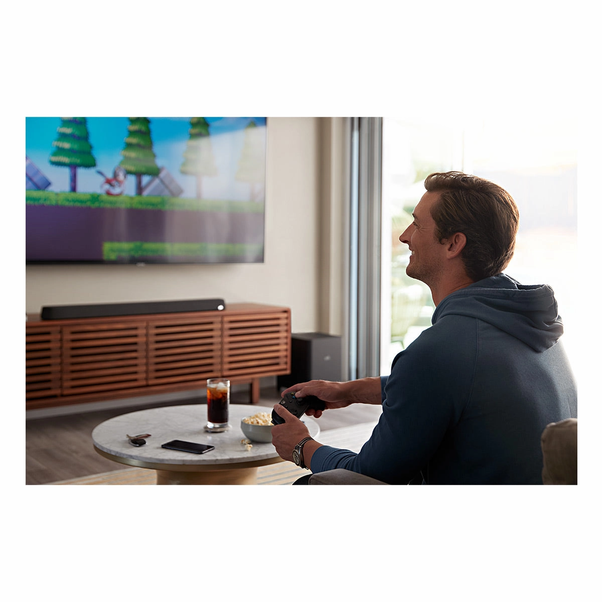 Polk Audio MagniFi Max AX 6.1 Channel Soundbar System with Dolby Atmos/DTS:X and 10&rdquo; Wireless Subwoofer