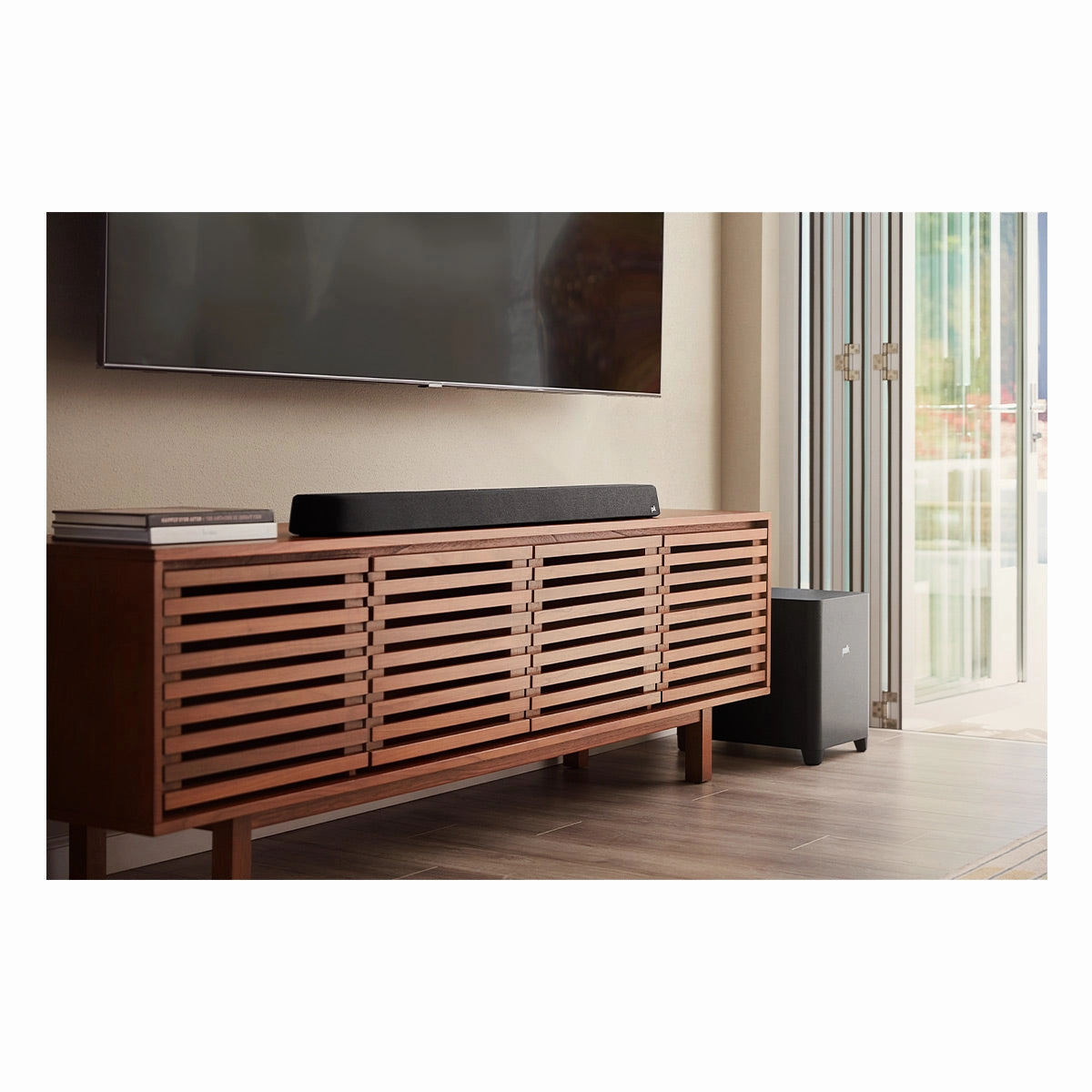 Polk Audio MagniFi Max AX 6.1 Channel Soundbar System with Dolby Atmos/DTS:X and 10&rdquo; Wireless Subwoofer