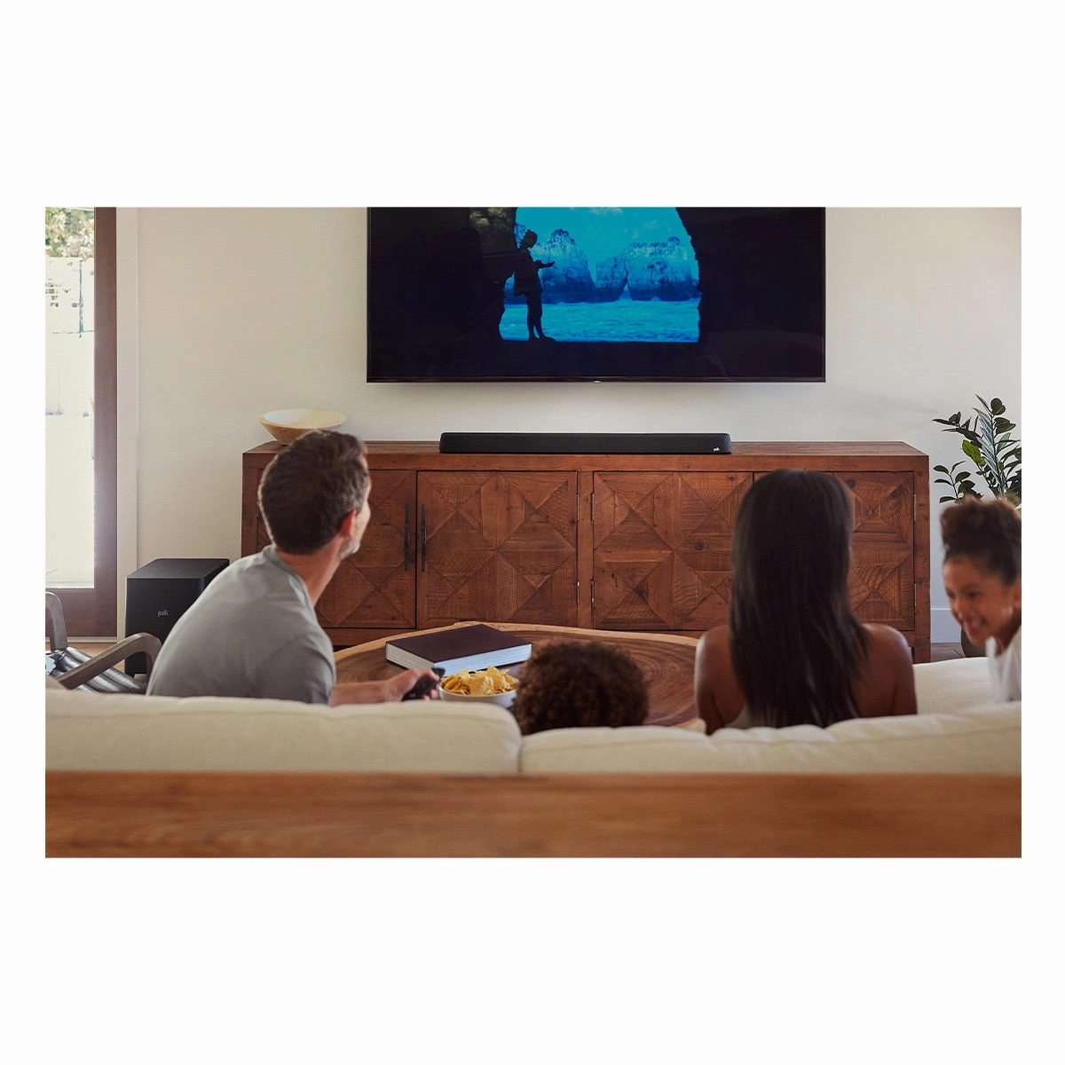 Polk Audio MagniFi Max AX 6.1 Channel Soundbar System with Dolby Atmos/DTS:X and 10&rdquo; Wireless Subwoofer