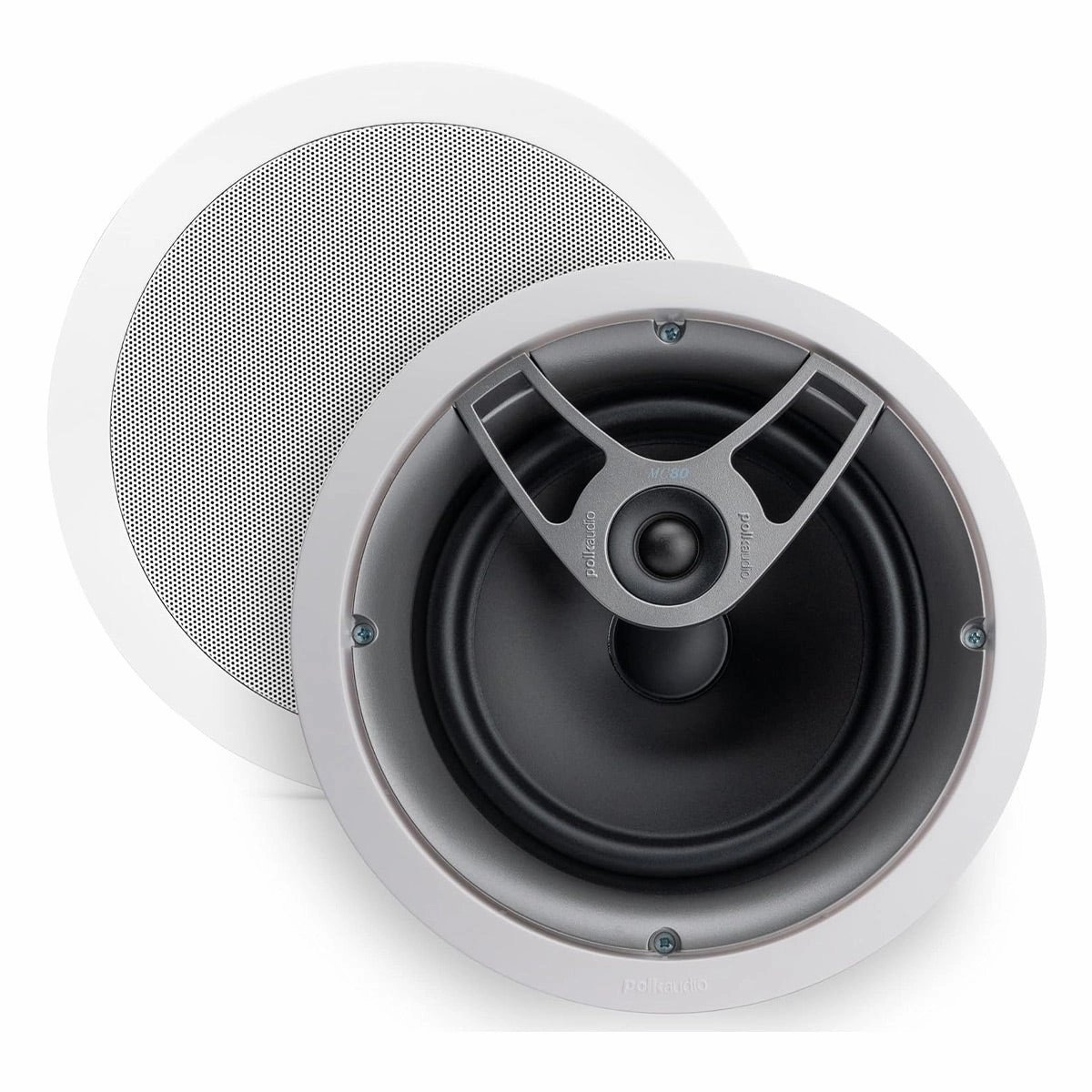 Polk Audio MC 80 8" In-Ceiling Speaker - Each (White) In Wall & In Ceiling Speakers,Recessed Speakers,Flush Mount Audio