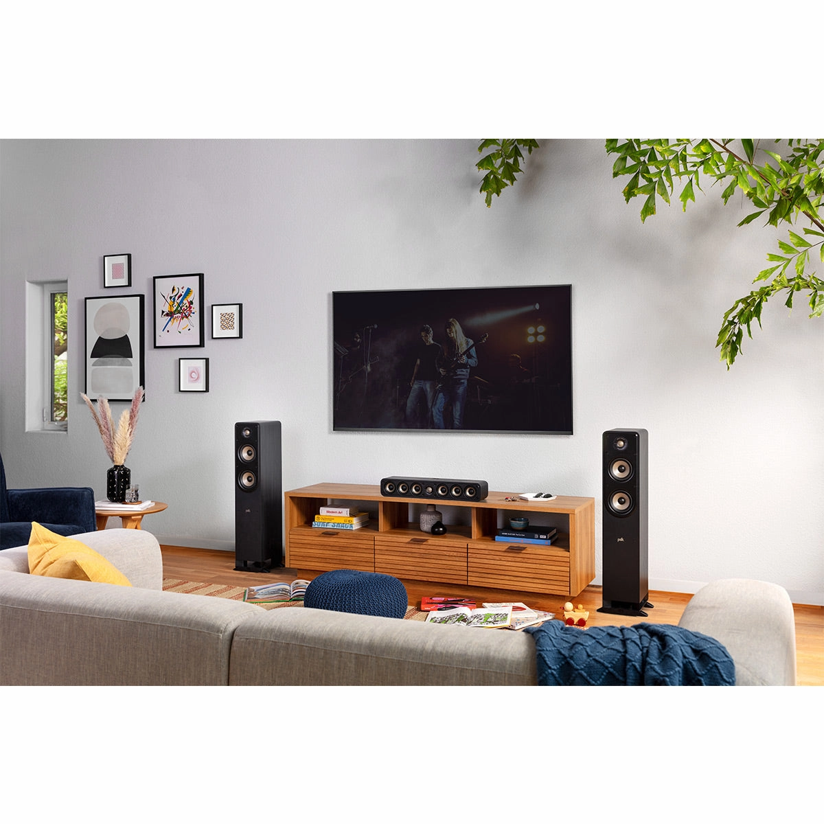 Polk Audio Signature Elite ES35 Slim Center Channel Speaker (Black)