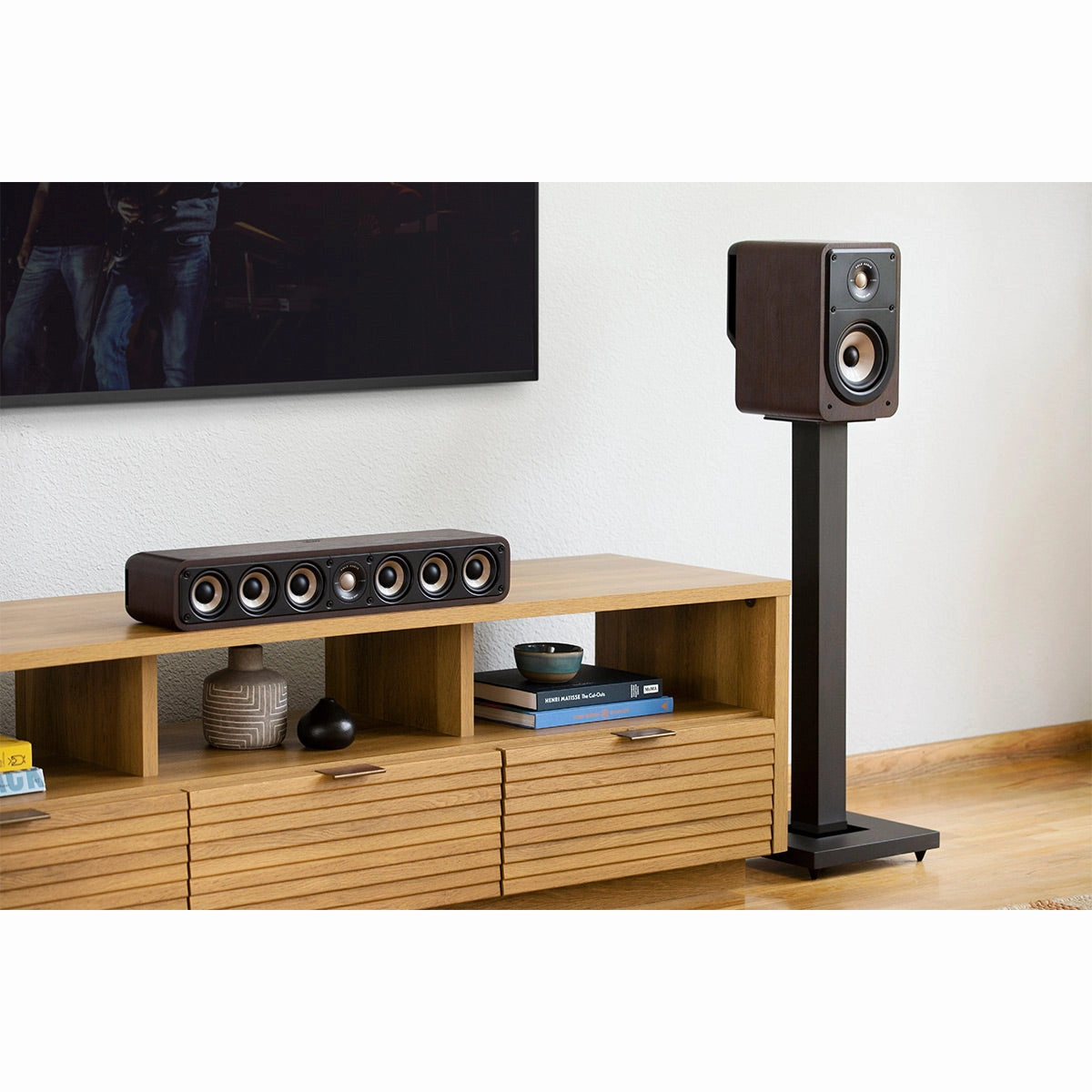 Polk Audio Signature Elite ES35 Slim Center Channel Speaker (Walnut)