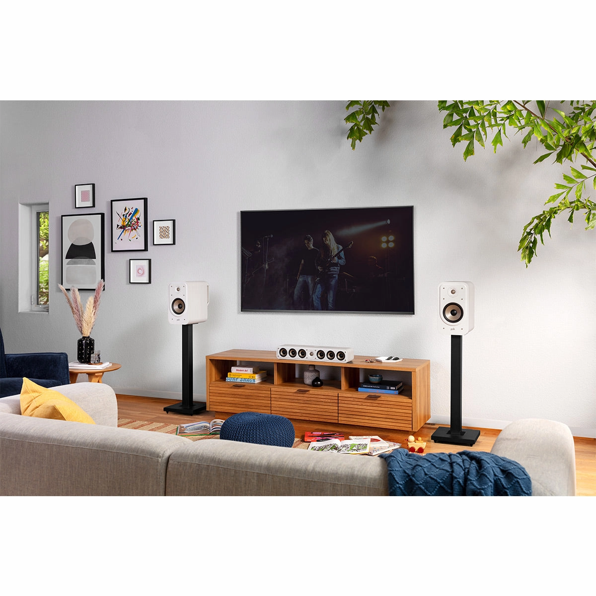 Polk Audio Signature Elite ES35 Slim Center Channel Speaker (White)