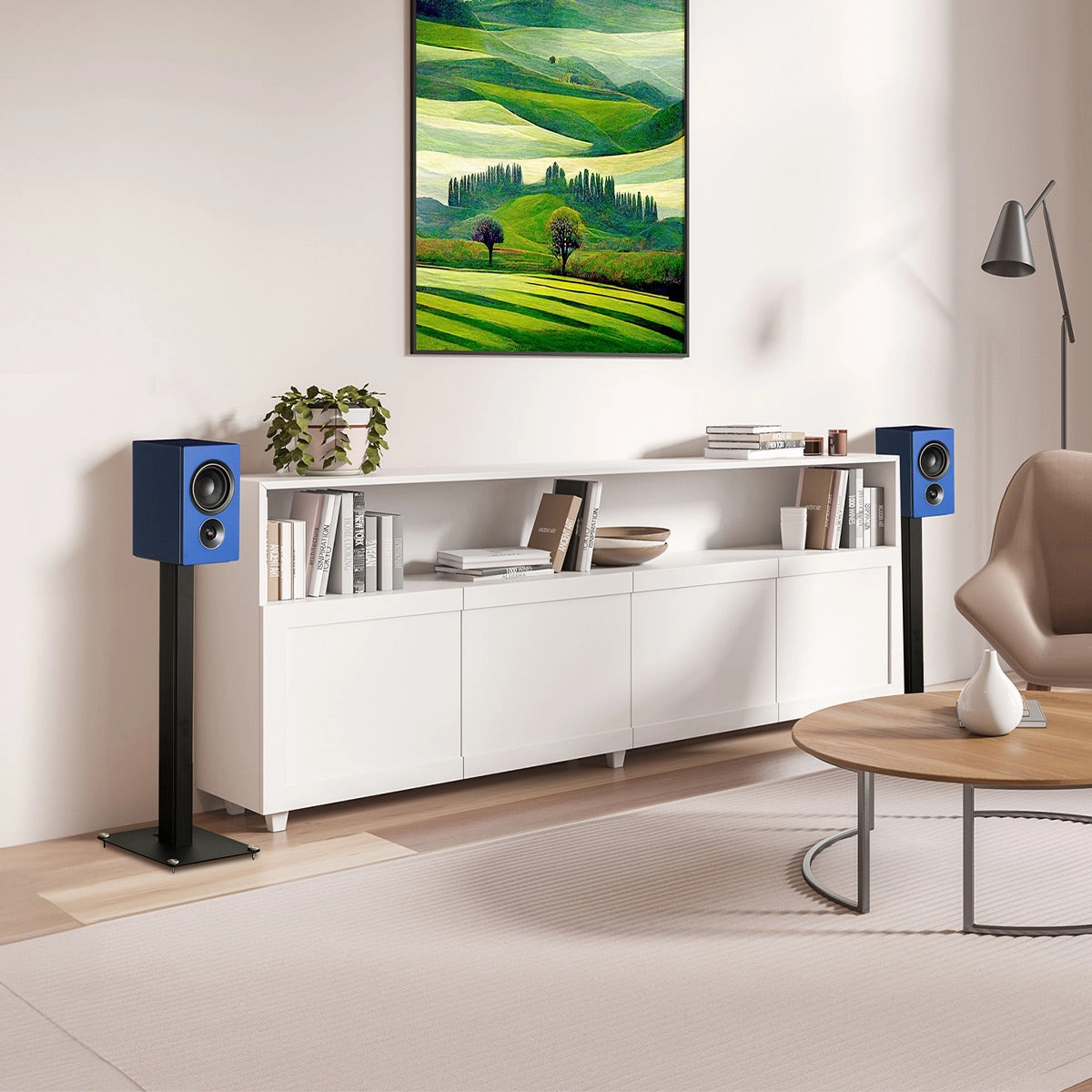 PSB AST-25 Floor Stands for Alpha iQ - Pair (Black)