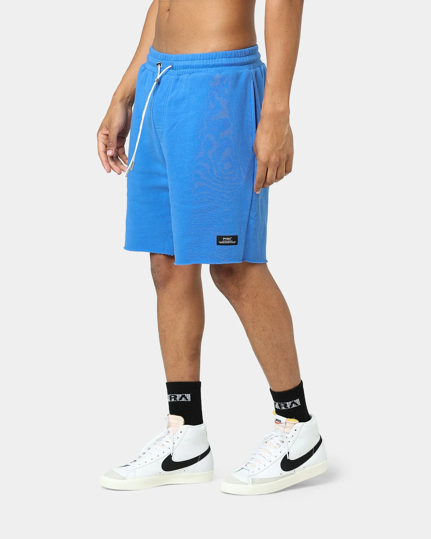 Pyra Raw Slouch Shorts Blue