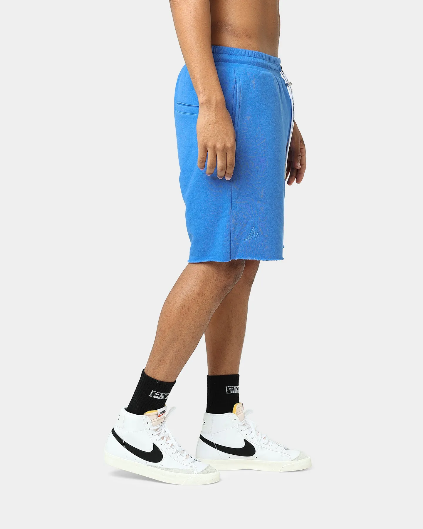Pyra Raw Slouch Shorts Blue