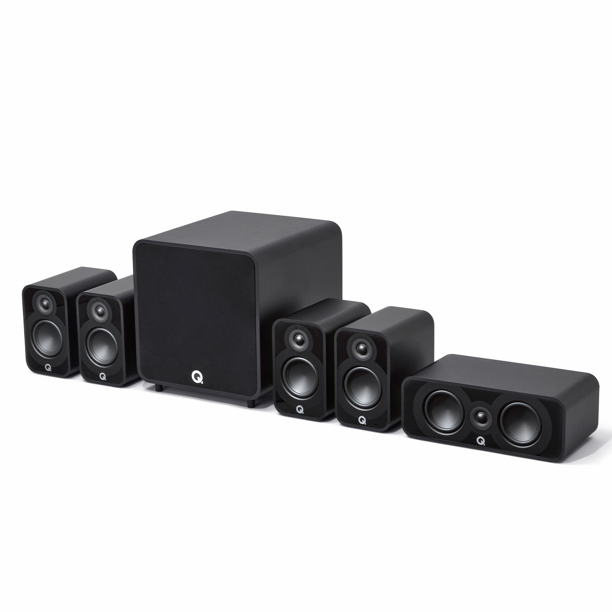 Q Acoustics 5010 5.1 Cinema Pack Bookshelf Desktop Speakers,Compact Speakers,Desktop Audio