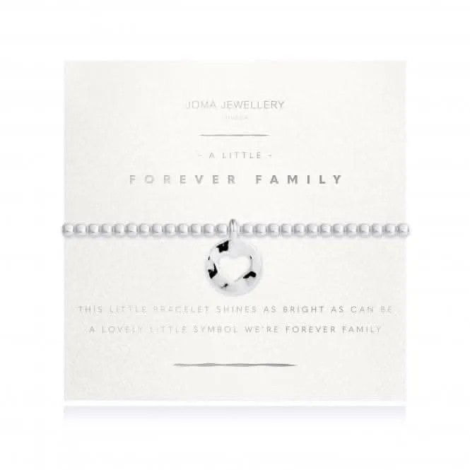 Radiance A Littles Forever Family Silver 17.5cm Stretch Bracelet 4213 Joma Jewellery