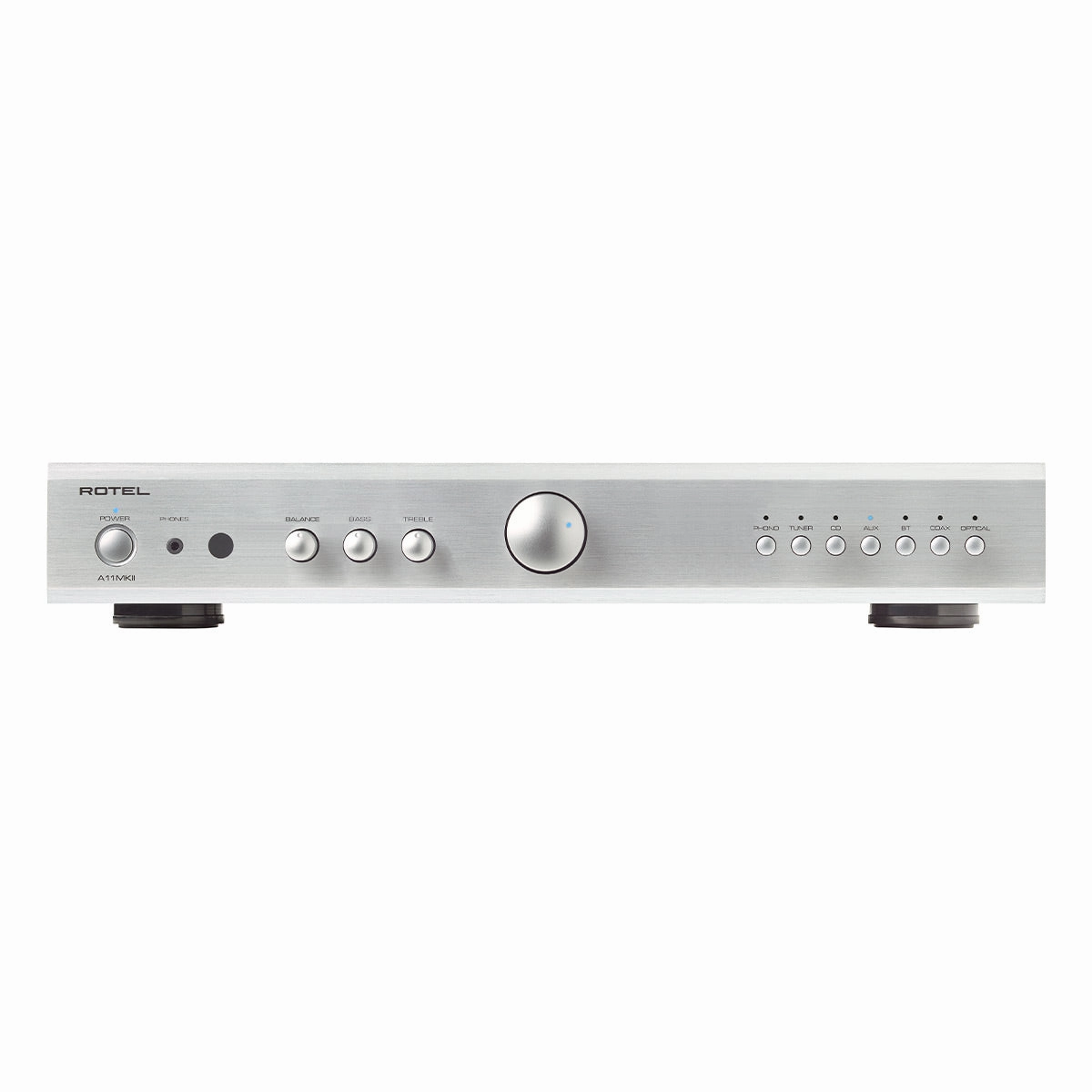 Rotel A11 MKII Integrated Amplifier (Silver) hi-fi volume knob,hi-fi remote control system,hi-fi smart amplifier