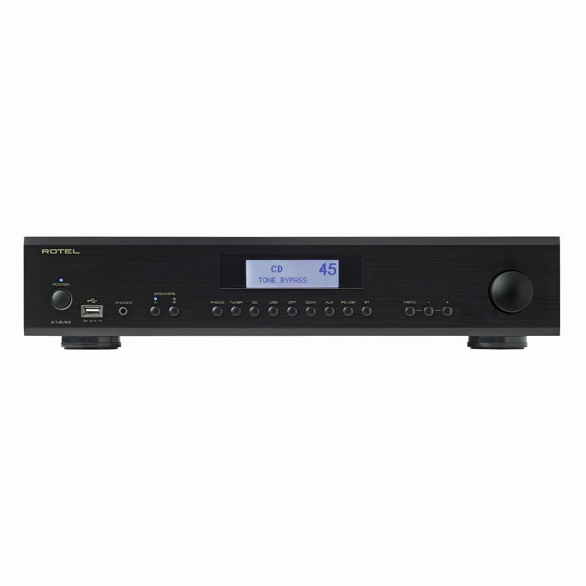 Rotel A14MKII Integrated Amplifier (Black) hi-fi volume knob,hi-fi remote control system,hi-fi smart amplifier