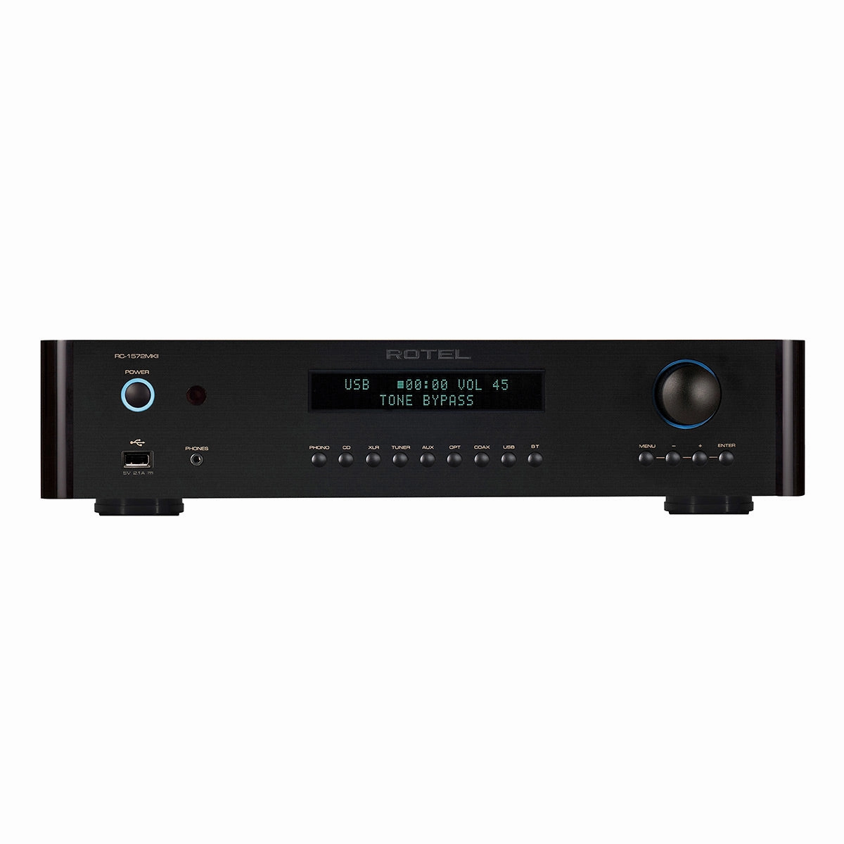 Rotel RC-1572MKII Preamplifier (Black) hi-fi volume knob,hi-fi remote control system,hi-fi smart amplifier