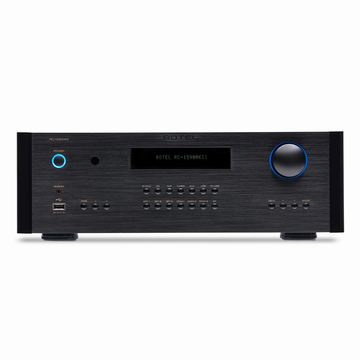 Rotel RC-1590MKII Preamplifier (Black) hi-fi volume knob,hi-fi remote control system,hi-fi smart amplifier