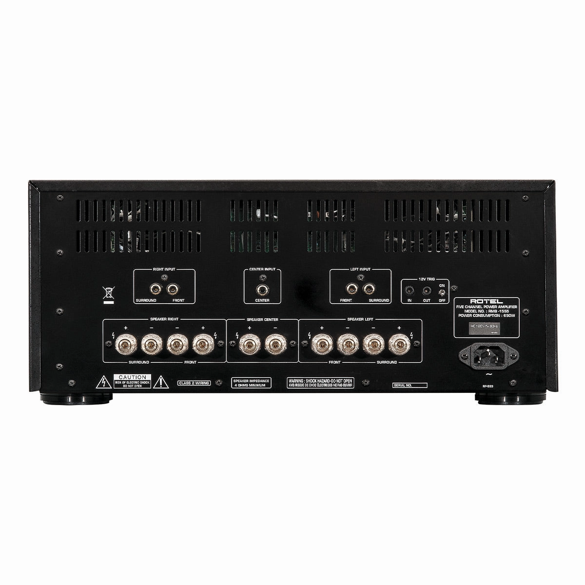 Rotel RMB-1555 5 Channel 120W Multichannel Amplifier (Black)