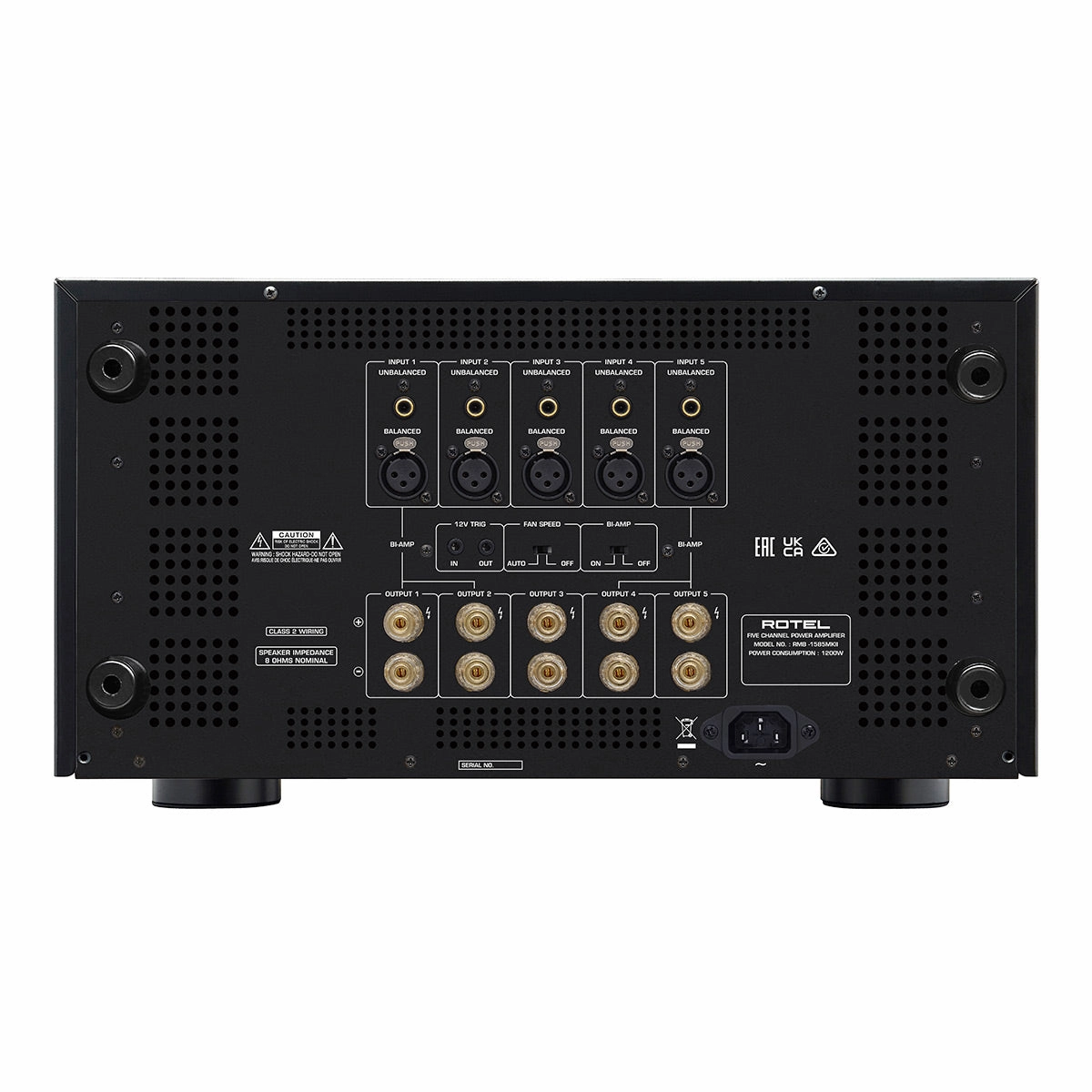 Rotel RMB-1585 MKII Multi-Channel Amplifier (Silver)