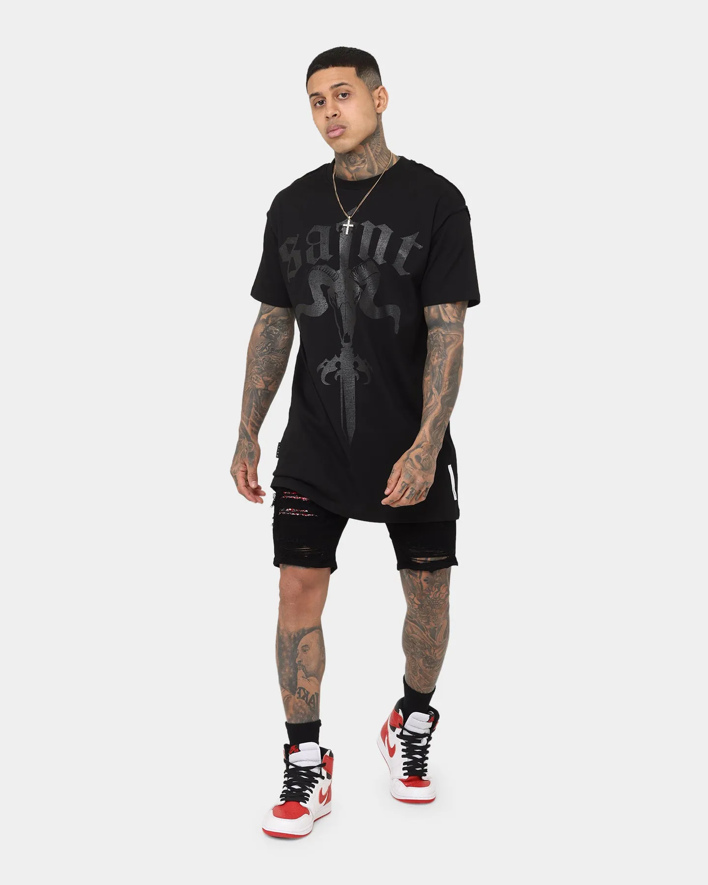 Saint Morta Bandana Summum Shorts Black/Red