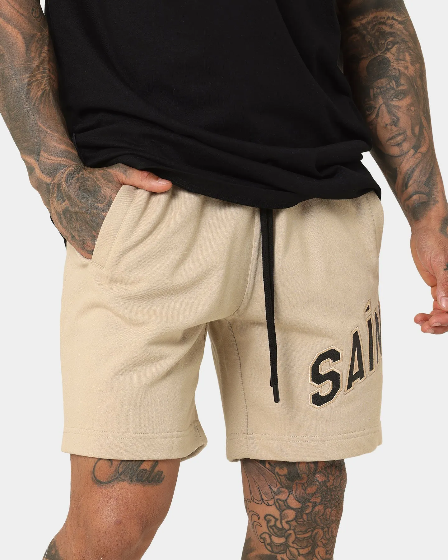 Saint Morta Kingdom Sweat Shorts Stone/Black