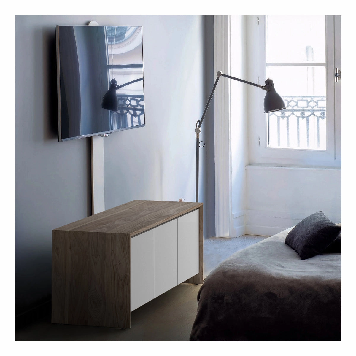 Salamander Designs Acadia X-Large Fixed Height Wall Stand for 40" - 85" TV