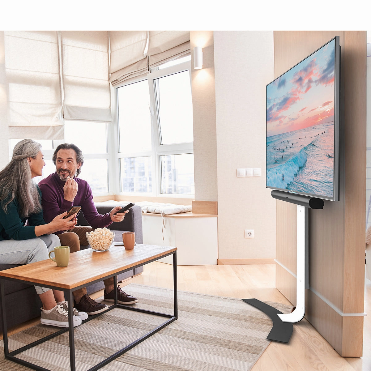 Salamander Designs Acadia X-Large Fixed Height Wall Stand for 40" - 85" TV