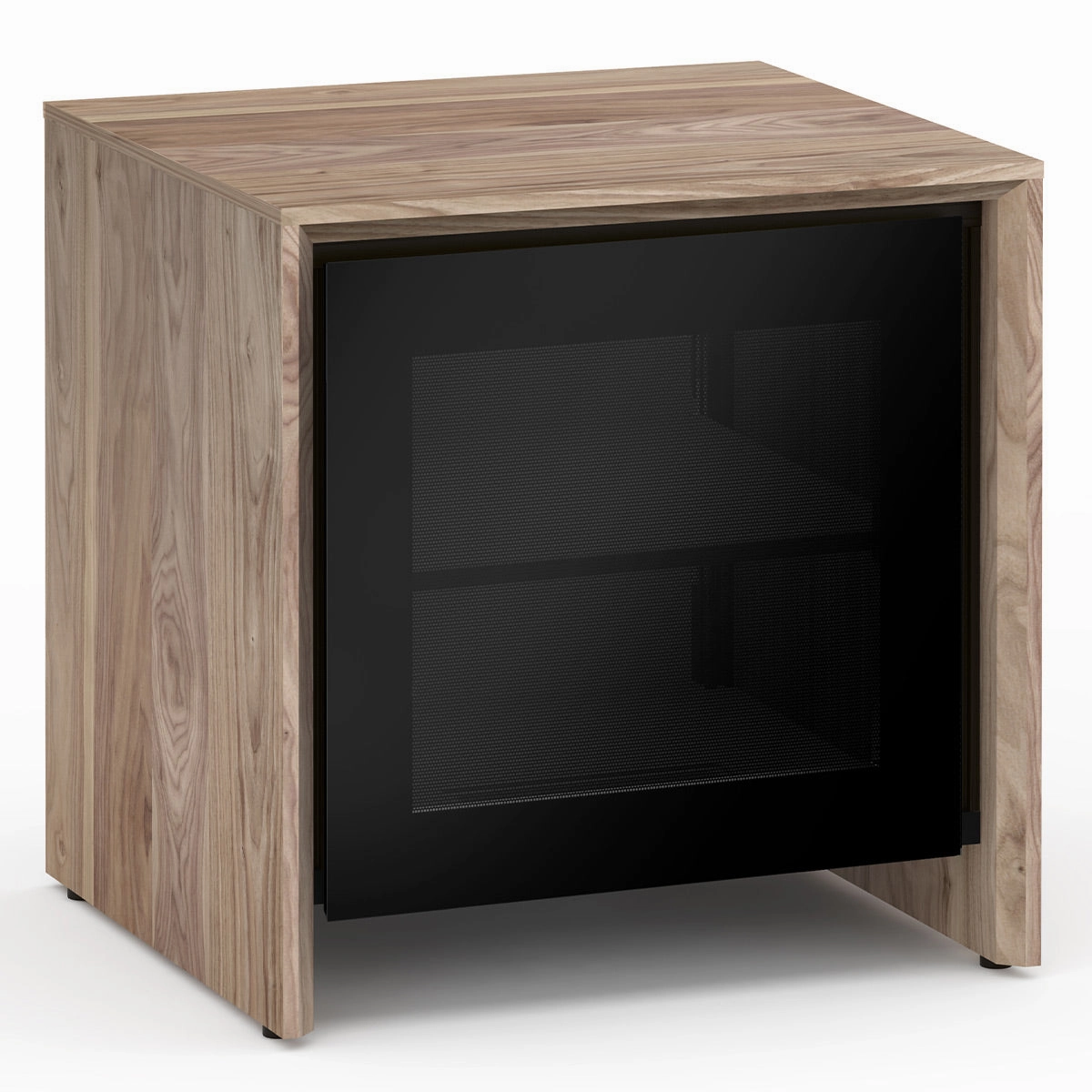 Salamander Designs Chameleon Collection Barcelona 217 SE Subwoofer Enclosure (Natural Walnut with Black Glass Doors) hi-fi digital to analog converter,hi-fi lossless streamer,hi-fi Roon-ready device