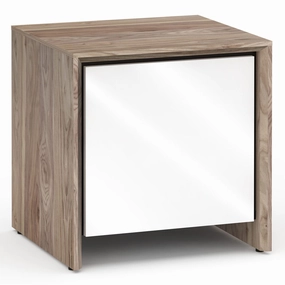 Salamander Designs Chameleon Collection Barcelona 217 SE Subwoofer Enclosure (Natural Walnut with Gloss White Doors)