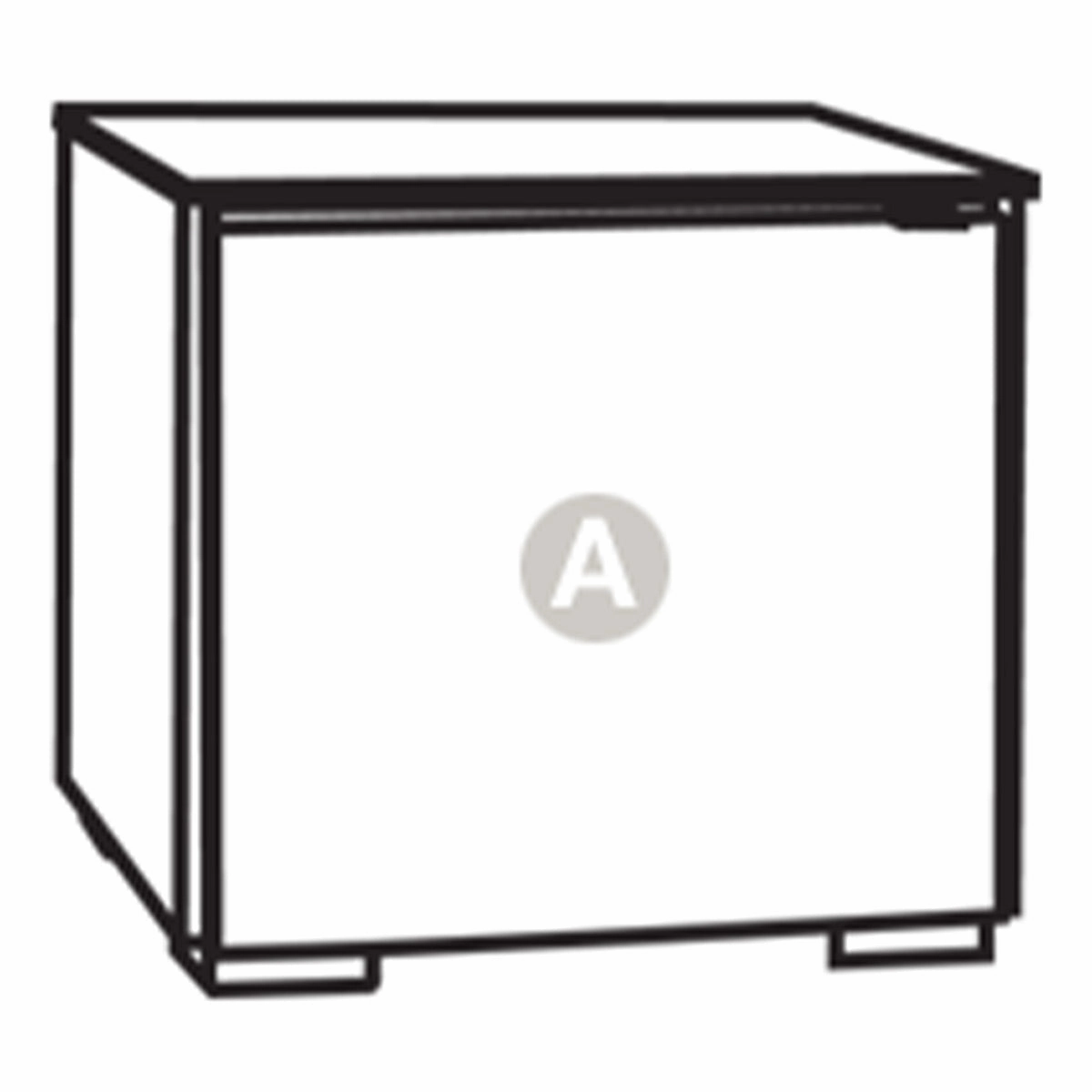 Salamander Designs Chameleon Collection Barcelona 217 SE Subwoofer Enclosure (Natural Walnut with Gloss White Doors)