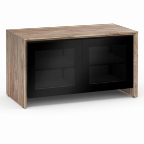 Salamander Designs Chameleon Collection Barcelona 221 Twin AV Cabinet (Natural Walnut with Black Glass Doors) hi-fi digital to analog converter,hi-fi lossless streamer,hi-fi Roon-ready device