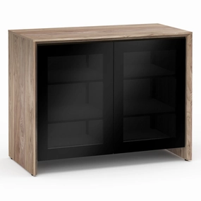 Salamander Designs Chameleon Collection Barcelona 323 Twin AV Cabinet (Natural Walnut with Black Glass Doors) hi-fi vibration control,hi-fi grounded cable,hi-fi stereo input selector