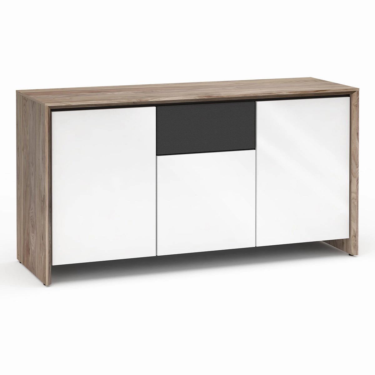 Salamander Designs Chameleon Collection Barcelona 336 Triple Speaker Integrated Cabinet (Natural Walnut with Gloss White Doors) hi-fi vibration control,hi-fi grounded cable,hi-fi stereo input selector