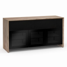 Salamander Designs Chameleon Collection Barcelona 339 Triple Speaker Integrated Cabinet (Natural Walnut with Black Glass Doors) hi-fi vibration control,hi-fi grounded cable,hi-fi stereo input selector