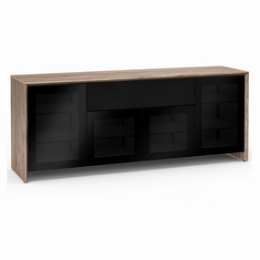 Salamander Designs Chameleon Collection Barcelona 345 Quad Speaker Integrated AV Cabinet (Natural Walnut with Black Glass Doors) hi-fi vibration control,hi-fi grounded cable,hi-fi stereo input selector