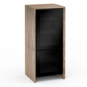 Salamander Designs Chameleon Collection Barcelona 517 Single Audio Cabinet (Natural Walnut with Black Glass Doors) hi-fi vibration control,hi-fi grounded cable,hi-fi stereo input selector