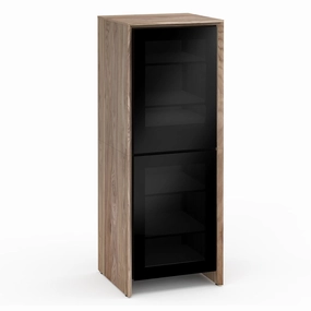 Salamander Designs Chameleon Collection Barcelona 617 Single Audio Cabinet (Natural Walnut with Black Glass Doors) hi-fi vibration control,hi-fi grounded cable,hi-fi stereo input selector