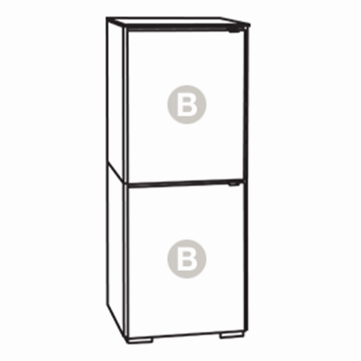Salamander Designs Chameleon Collection Barcelona 617 Single Audio Cabinet (Natural Walnut with Black Glass Doors)