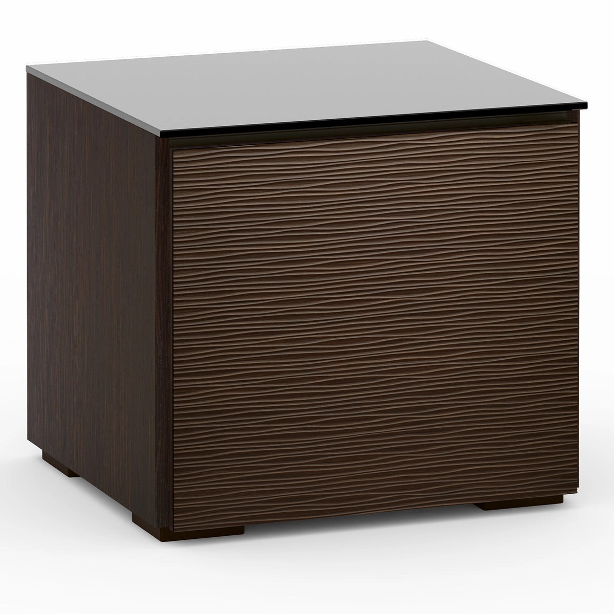 Salamander Designs Chameleon Collection Berlin 217 AV Cabinet (Textured Wenge with Black Glass Top)