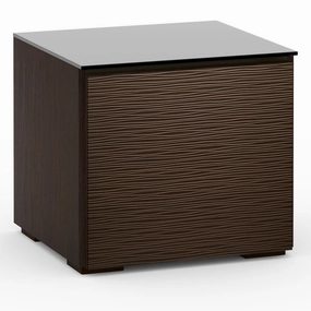 Salamander Designs Chameleon Collection Berlin 217 AV Cabinet (Textured Wenge with Black Glass Top)