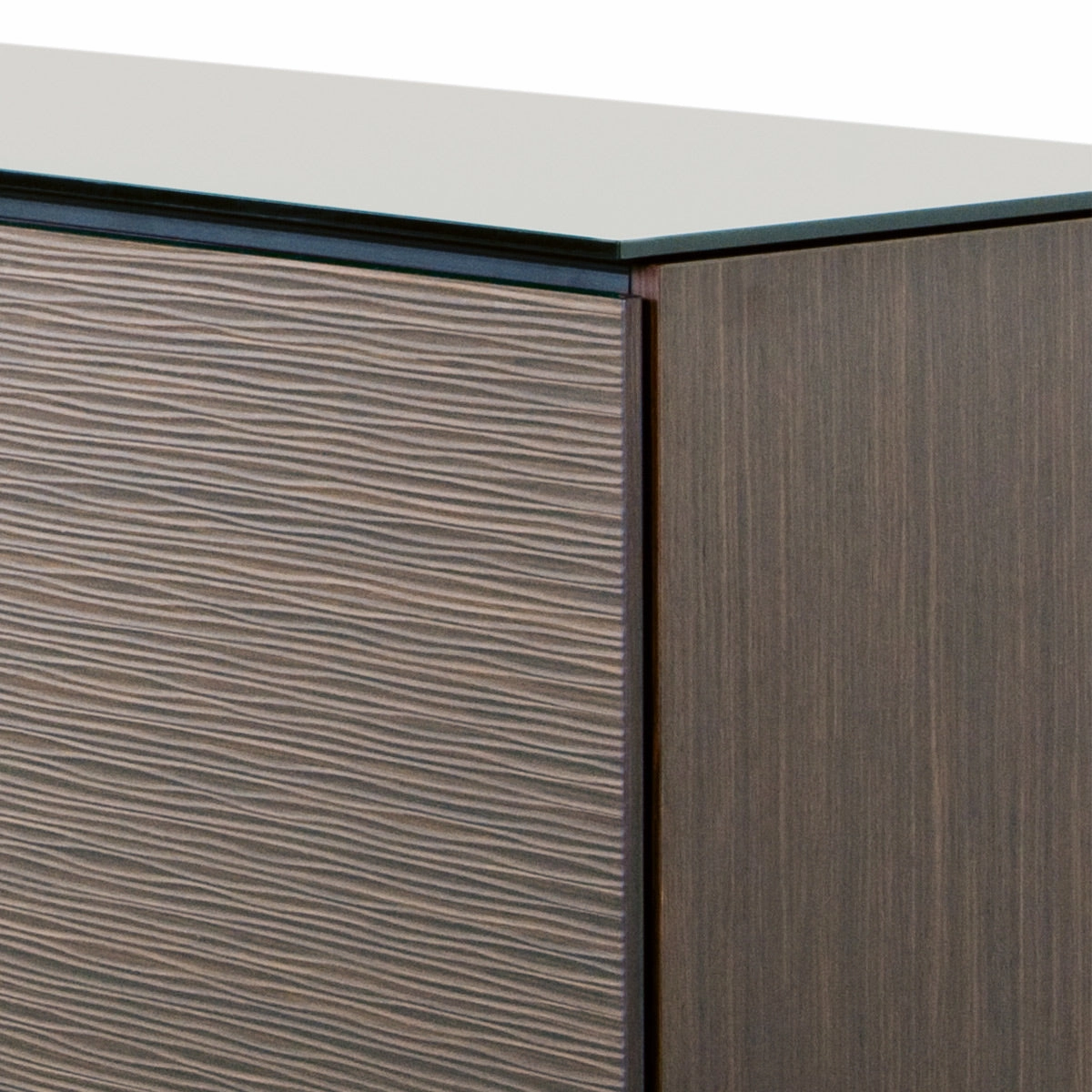 Salamander Designs Chameleon Collection Berlin 221 Twin Corner AV Cabinet (Textured Wenge with Black Glass Top)
