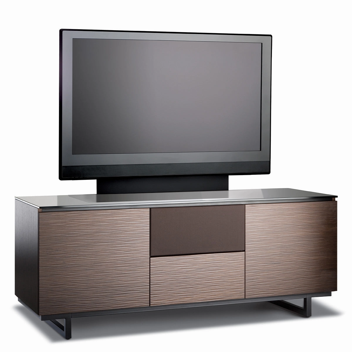 Salamander Designs Chameleon Collection Berlin 236 Triple Speaker Integrated Cabinet (Textured Wenge with Black Glass Top)