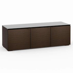 Salamander Designs Chameleon Collection Berlin 237 Triple AV Cabinet (Textured Wenge with Black Glass Top)