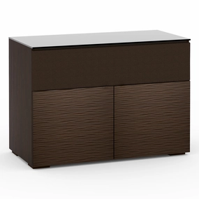 Salamander Designs Chameleon Collection Berlin 329 Twin Speaker Integrated Cabinet (Textured Wenge with Black Glass Top)