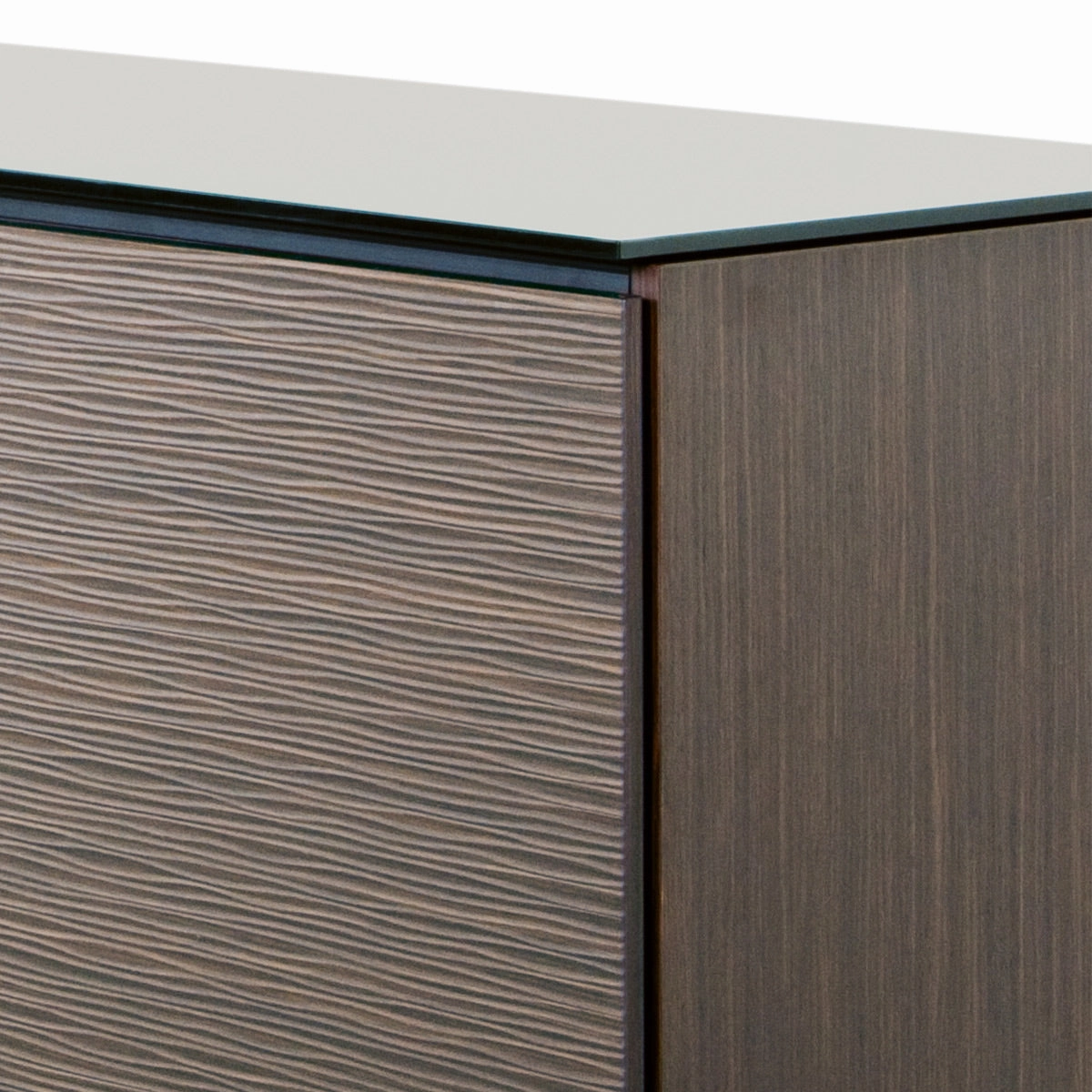 Salamander Designs Chameleon Collection Berlin 329 Twin Speaker Integrated Corner Cabinet (Textured Wenge with Black Glass Top)