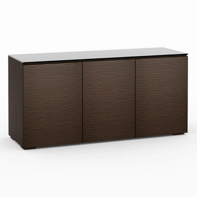 Salamander Designs Chameleon Collection Berlin 337 Triple AV Cabinet (Textured Wenge with Black Glass Top)