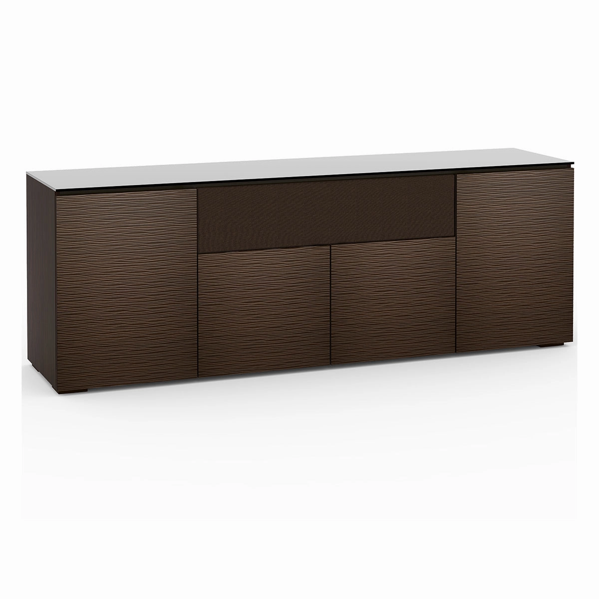 Salamander Designs Chameleon Collection Berlin 345 Quad Speaker Integrated Cabinet (Textured Wenge with Black Glass Top)